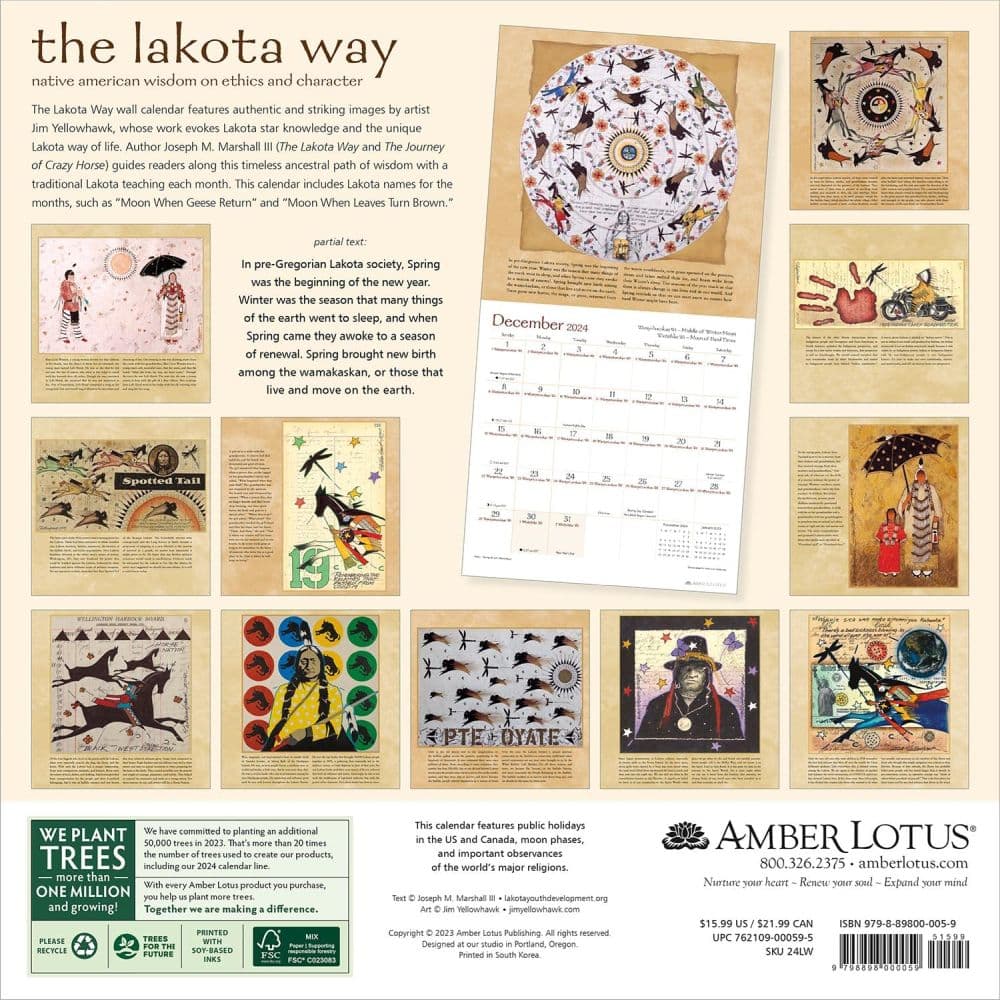 Lakota Way 2024 Wall Calendar Alt1