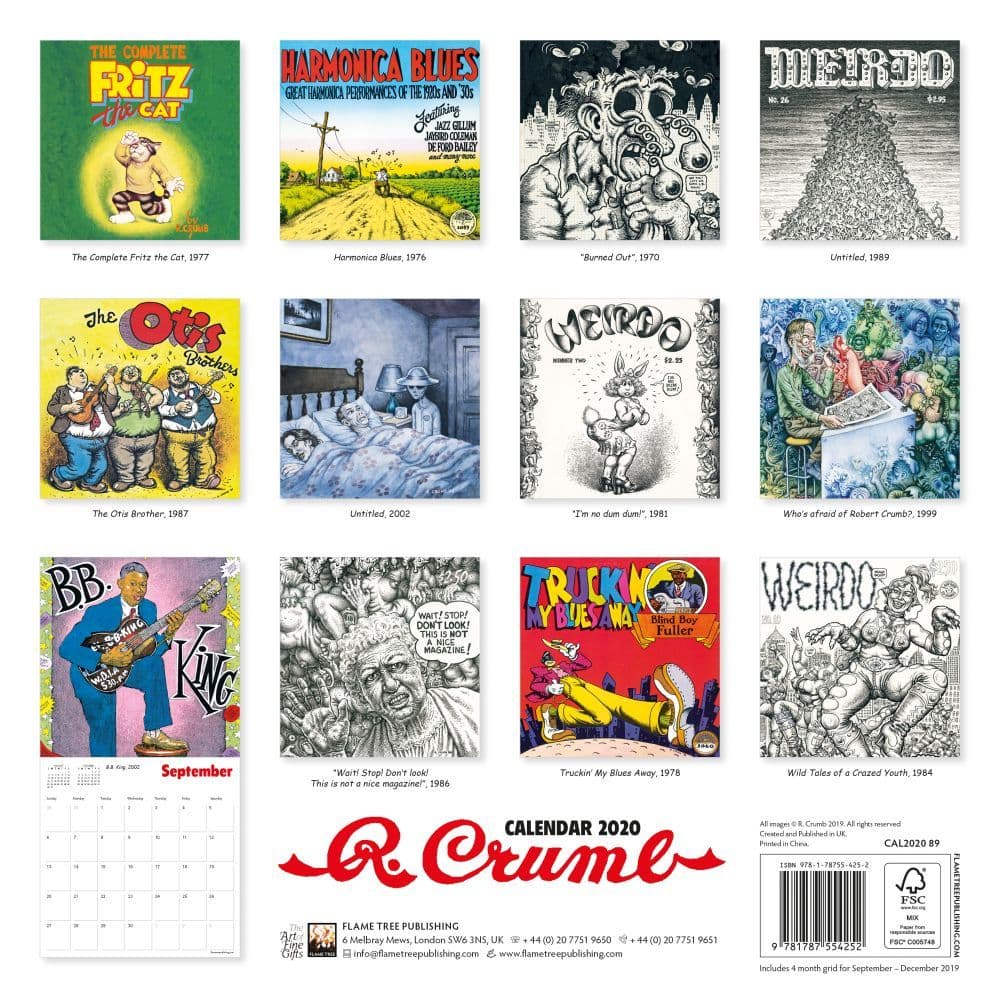 R Crumb Wall Calendar