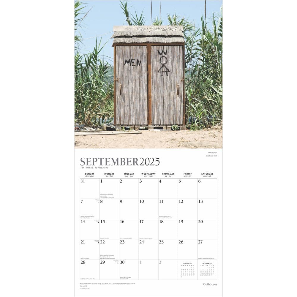 Amazon.com: BrownTrout, Outhouses 2025 Wall Calendar