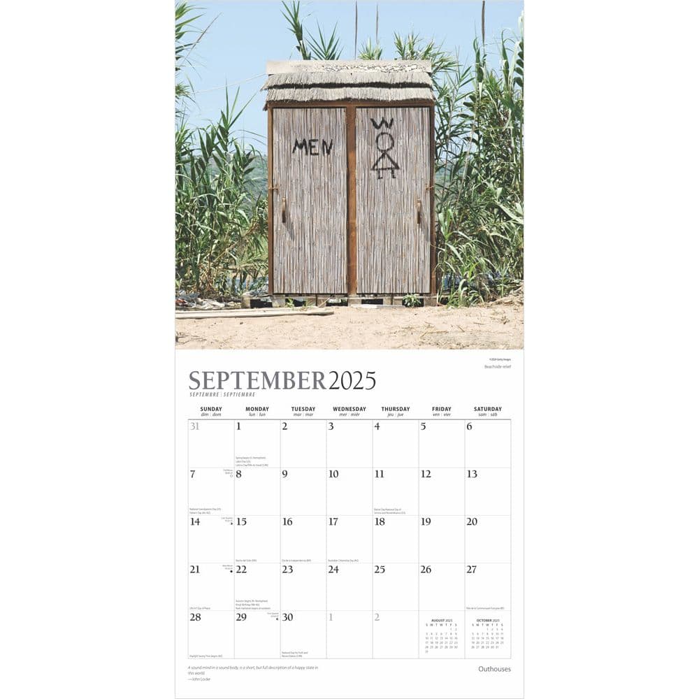 Outhouses Plato 2025 Wall Calendar Third Alternate Image width=&quot;1000&quot; height=&quot;1000&quot;