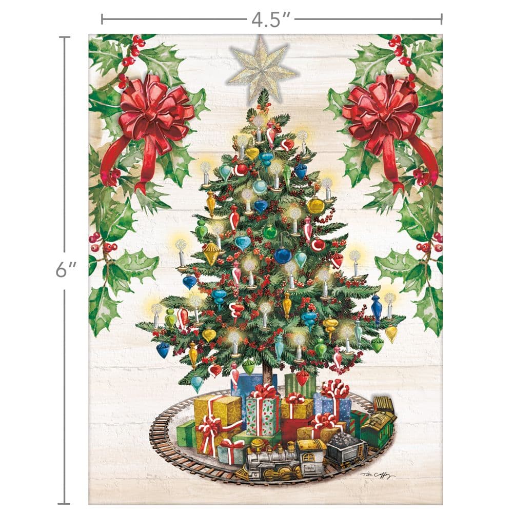 シルクスクリーン A y Christmas Eve 3/100 Vintage Christmas Luxe Christmas Cards - Calendars.com