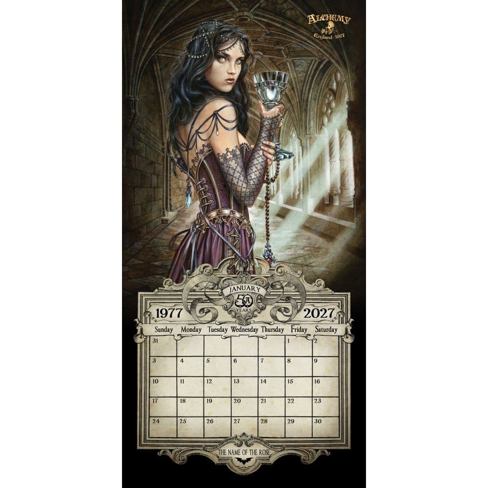 Alchemy 1977 Gothic 2027 Wall Calendar Third  Alternate Image