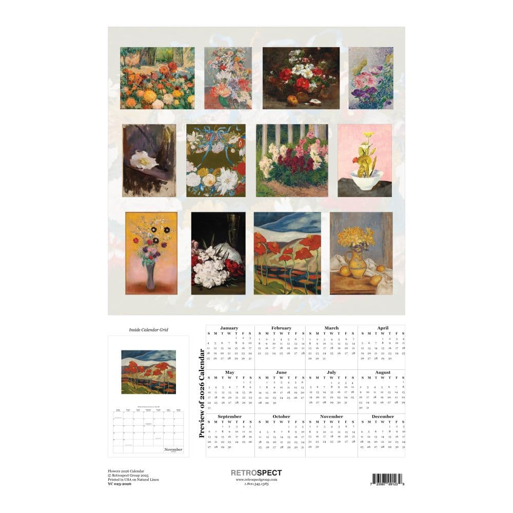 Flowers Poster 2026 Wall Calendar First Alternate Image