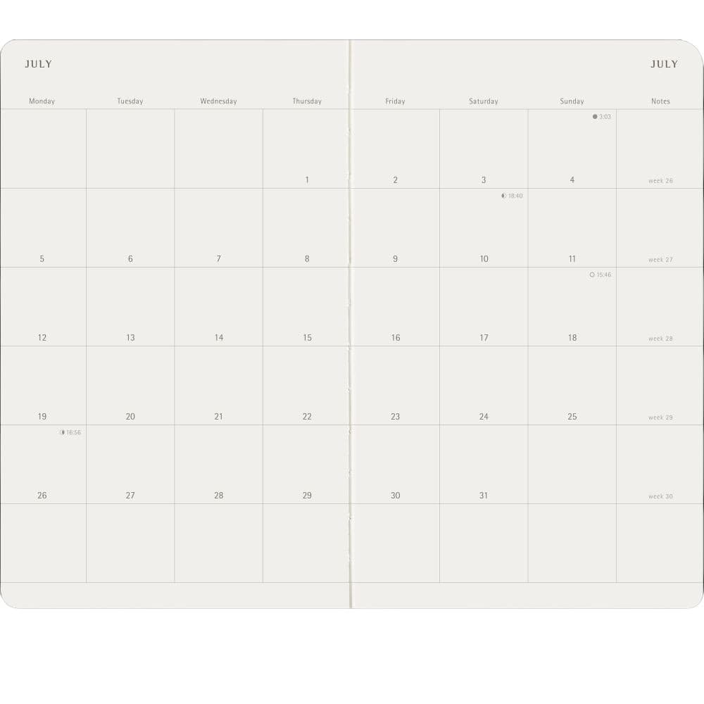 Moleskine Black Large Soft Cover 2027 Monthly Planner Fourth Alternate Image