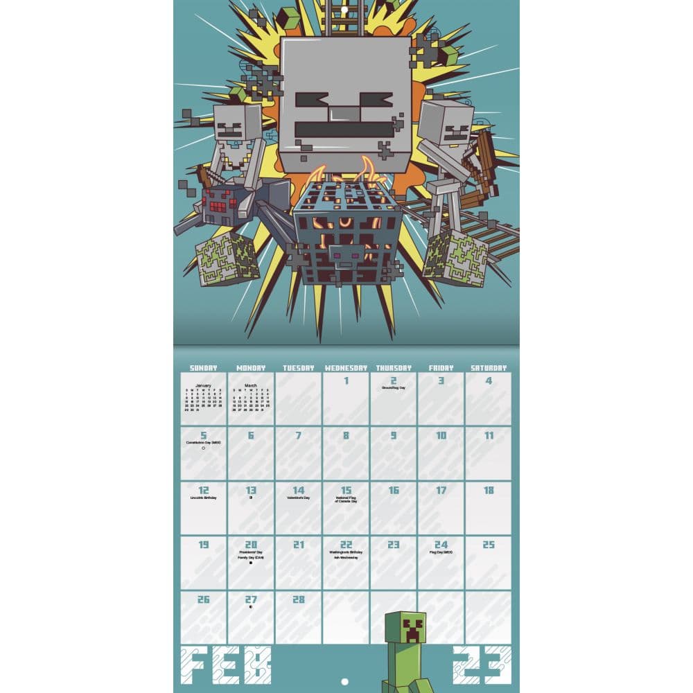 Minecraft 2023 Wall Calendar - Calendars.com