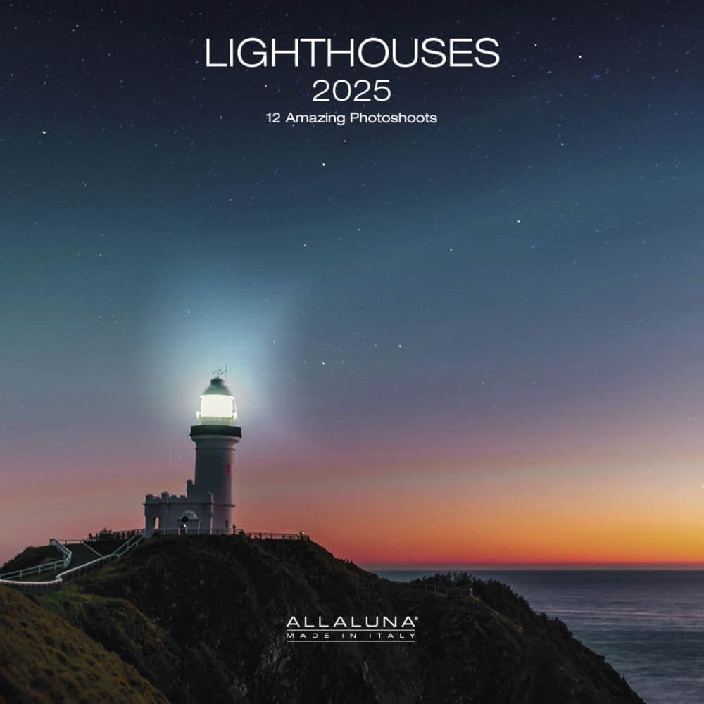 Lighthouses 2025 Mini Wall Calendar Main Product Image width=&quot;1000&quot; height=&quot;1000&quot;