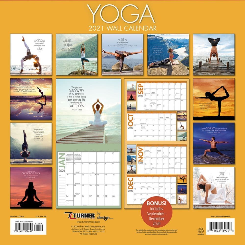 Yoga Wall Calendar