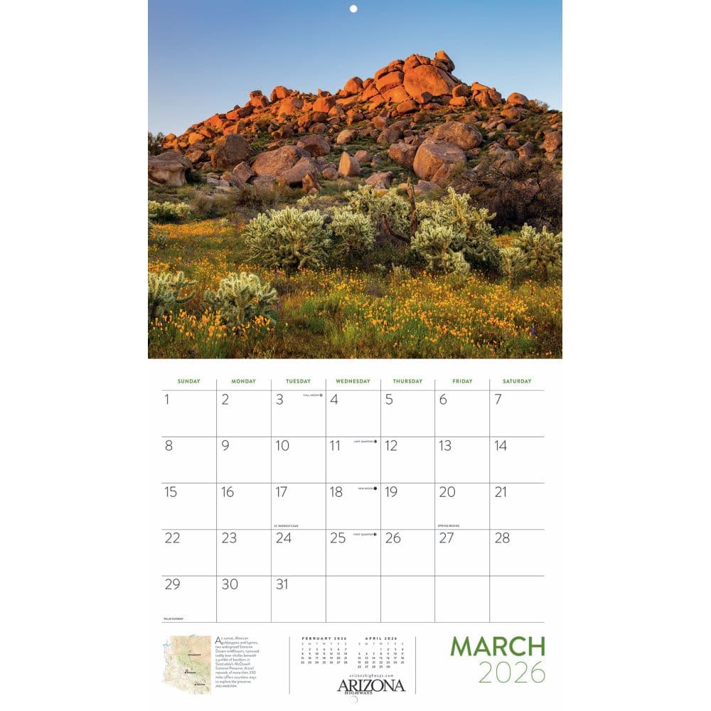 Arizona Highways Scenic 2026 Wall Calendar Second Alternate Image