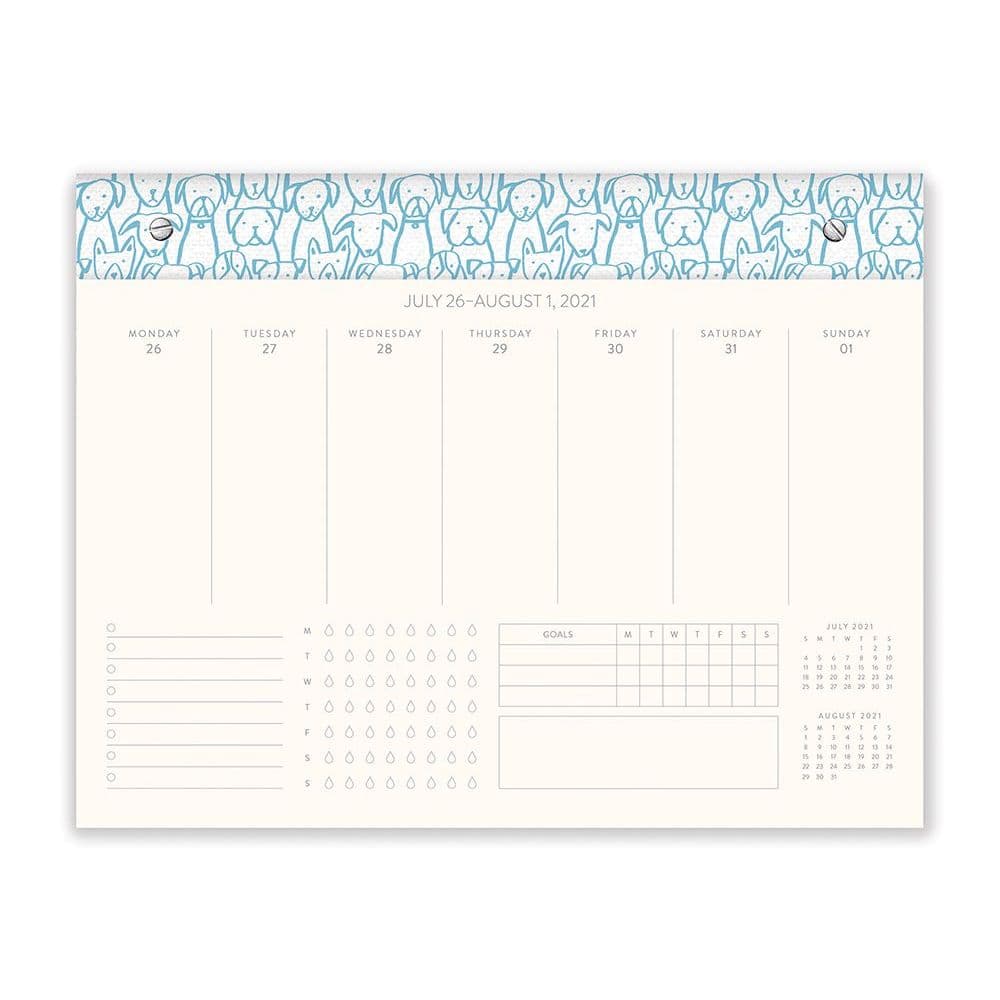 Puppy Pile 2022 Weekly Desk Calendar