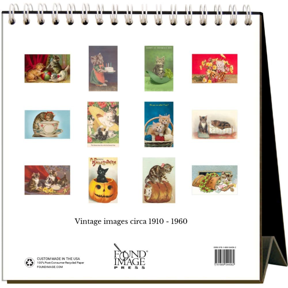 Nostalgic Cute Kittens 2025 Easel Desk Calendar First Alternate Image width="1000" height="1000"