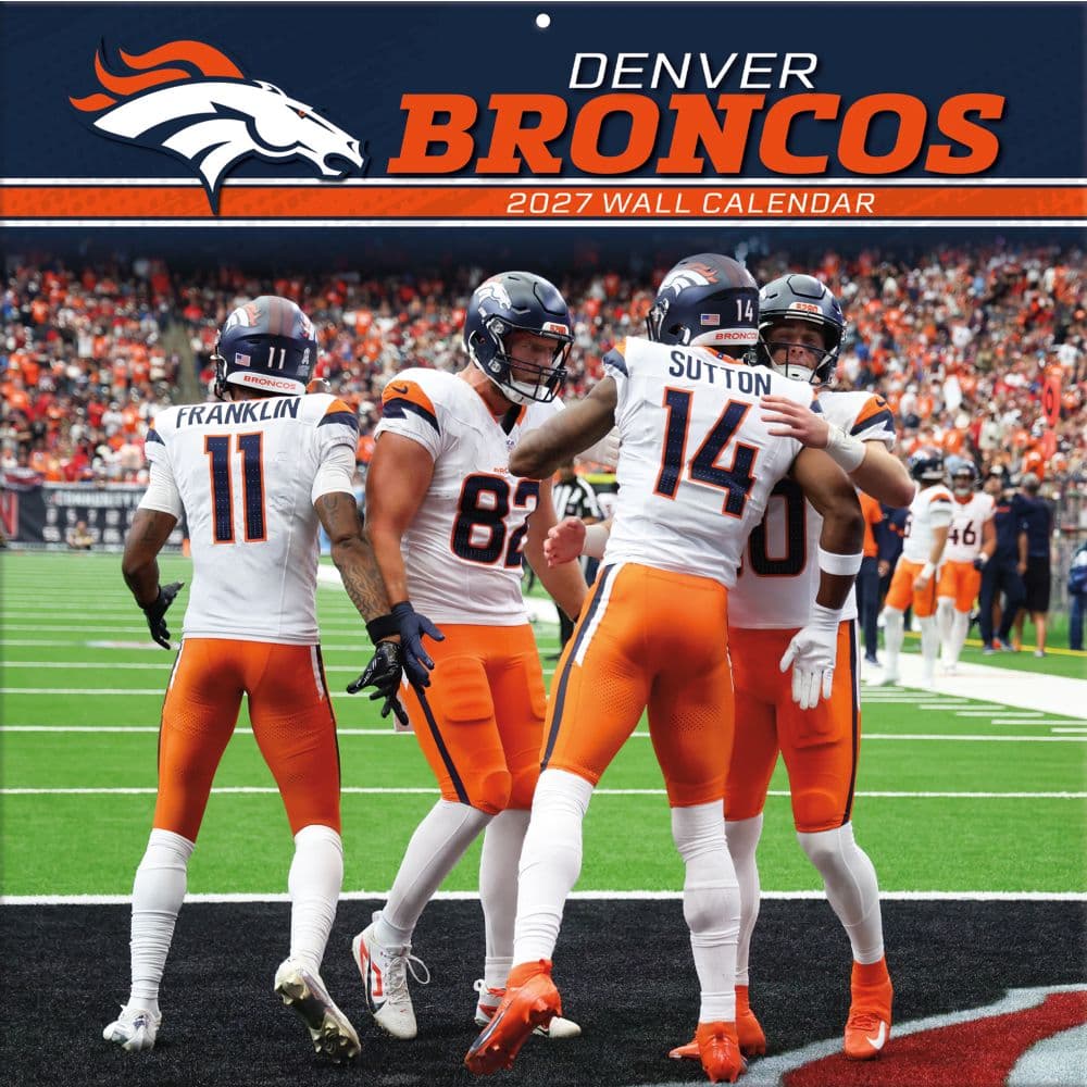 Denver Broncos 2027 12” x 12” Team Wall Calendar