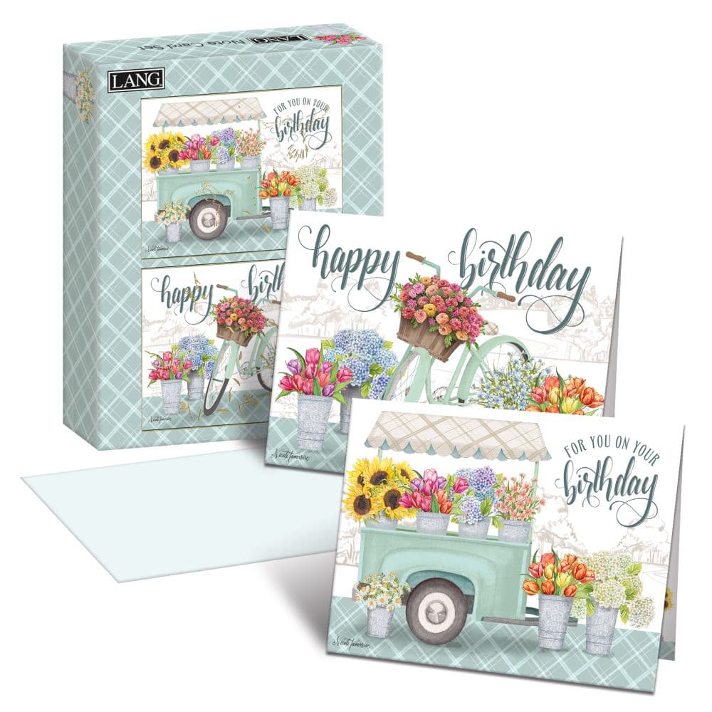 Flower Market Birthday Assorted Boxed Note Cards Main