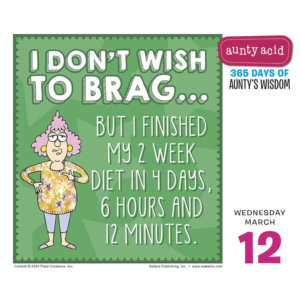 Aunty Acid 2025 Desk Calendar Third Alternate Image width=&quot;1000&quot; height=&quot;1000&quot;