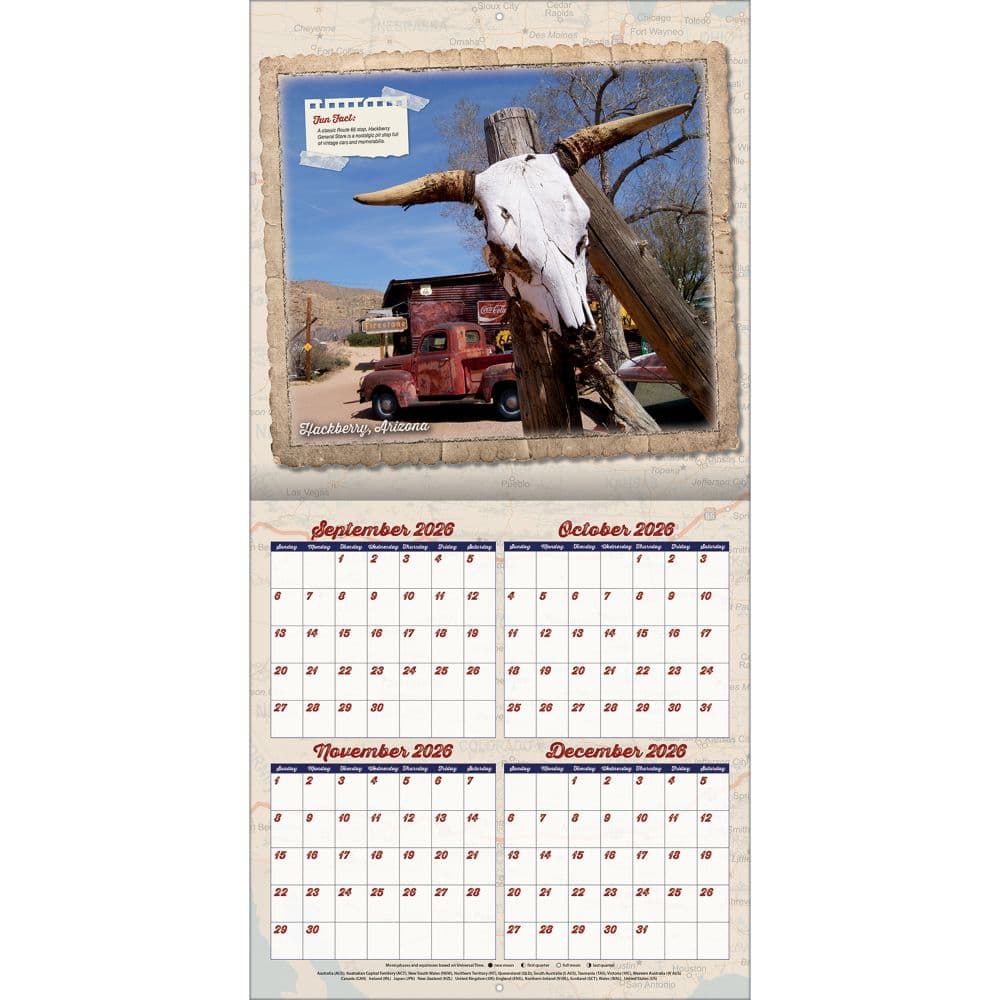 Historic Highway Route 66 2027 Wall Calendar Second Alternate Image