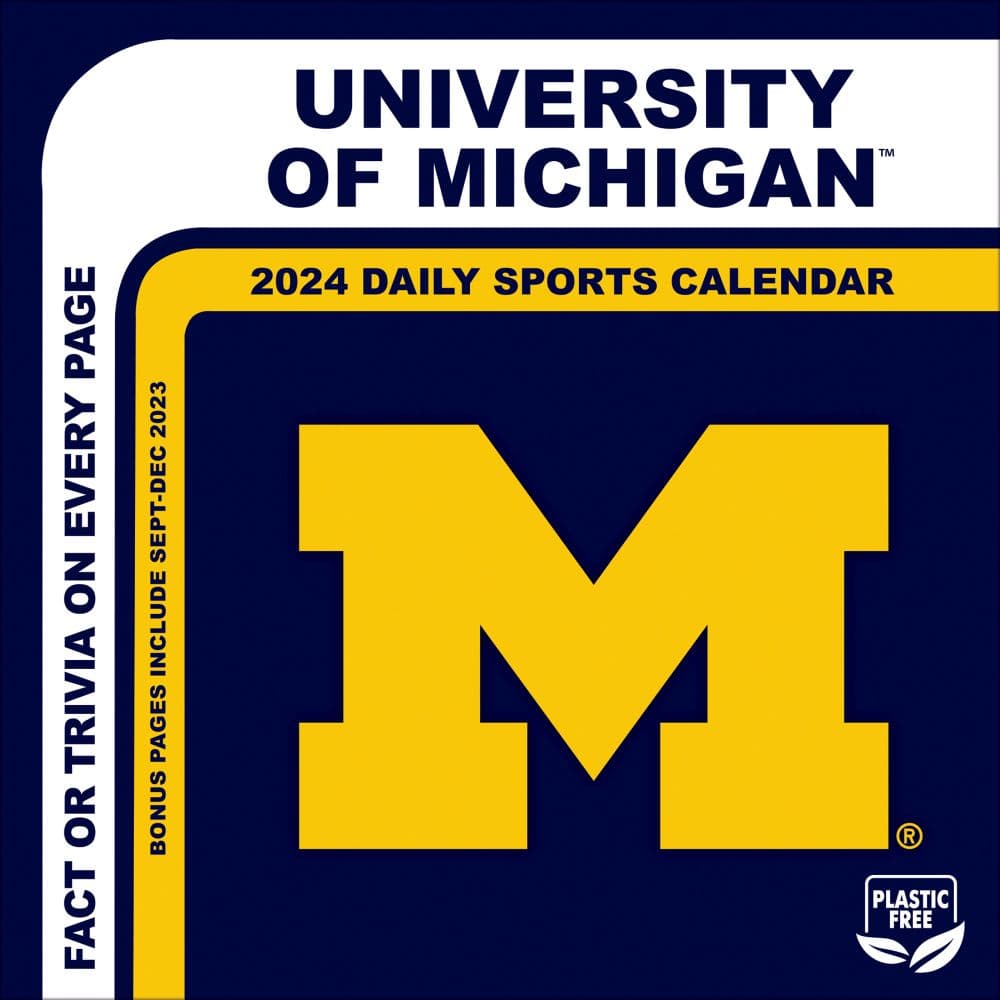 Michigan Wolverines 2024 Desk Calendar First Alternate Image width=&quot;1000&quot; height=&quot;1000&quot;