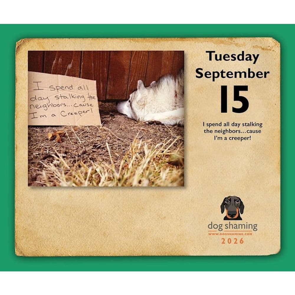 Dog Shaming 2026 Desk Calendar Fourth Alternate Image