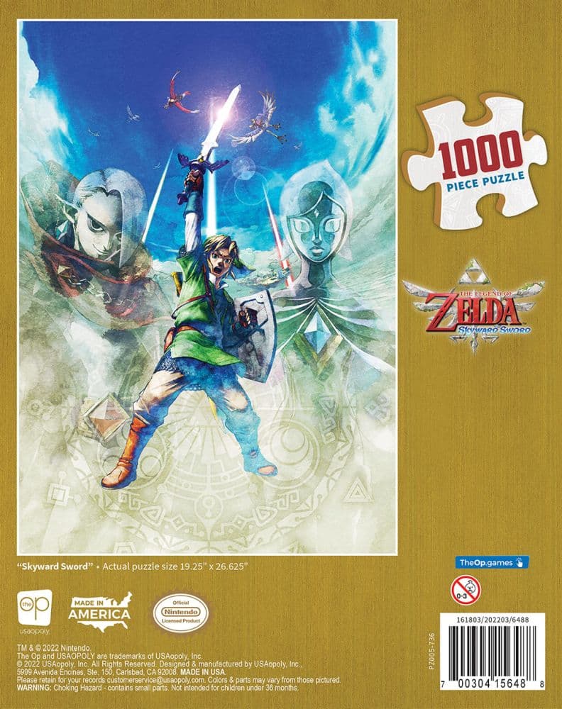 Legend of Zelda Skyward Sword 1000 Piece Puzzle First Alternate Image width=&quot;1000&quot; height=&quot;1000&quot;