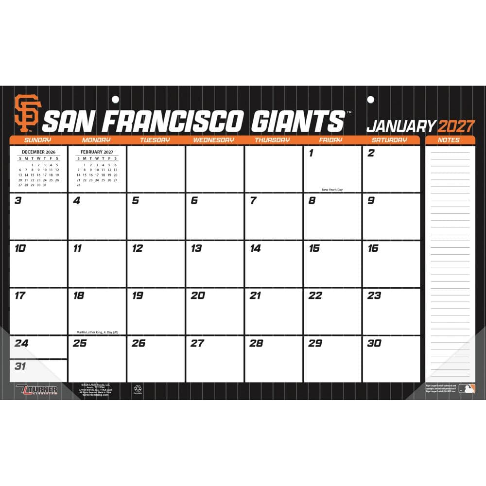 MLB San Francisco Giants 2027 Desk Pad First Alternate Image