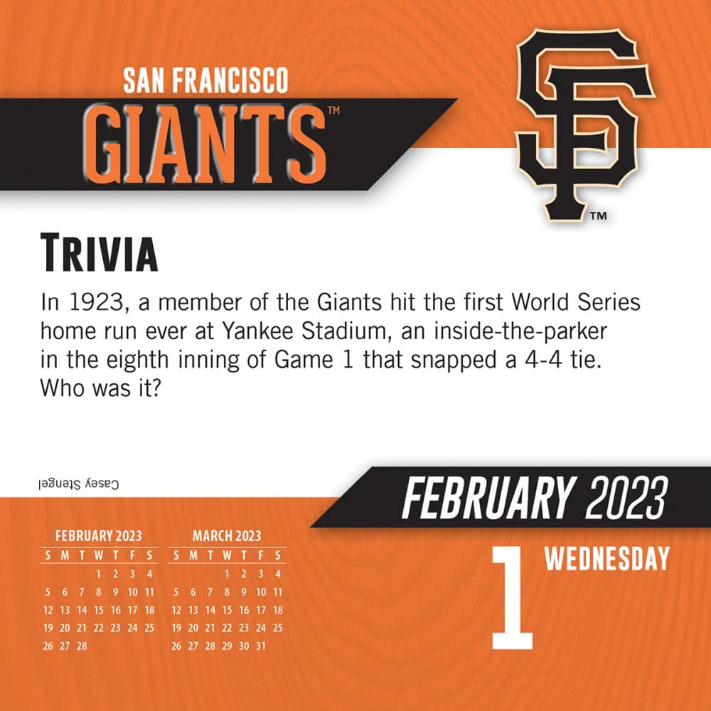 San Francisco Giants 2023 Desk Calendar - Calendars.com