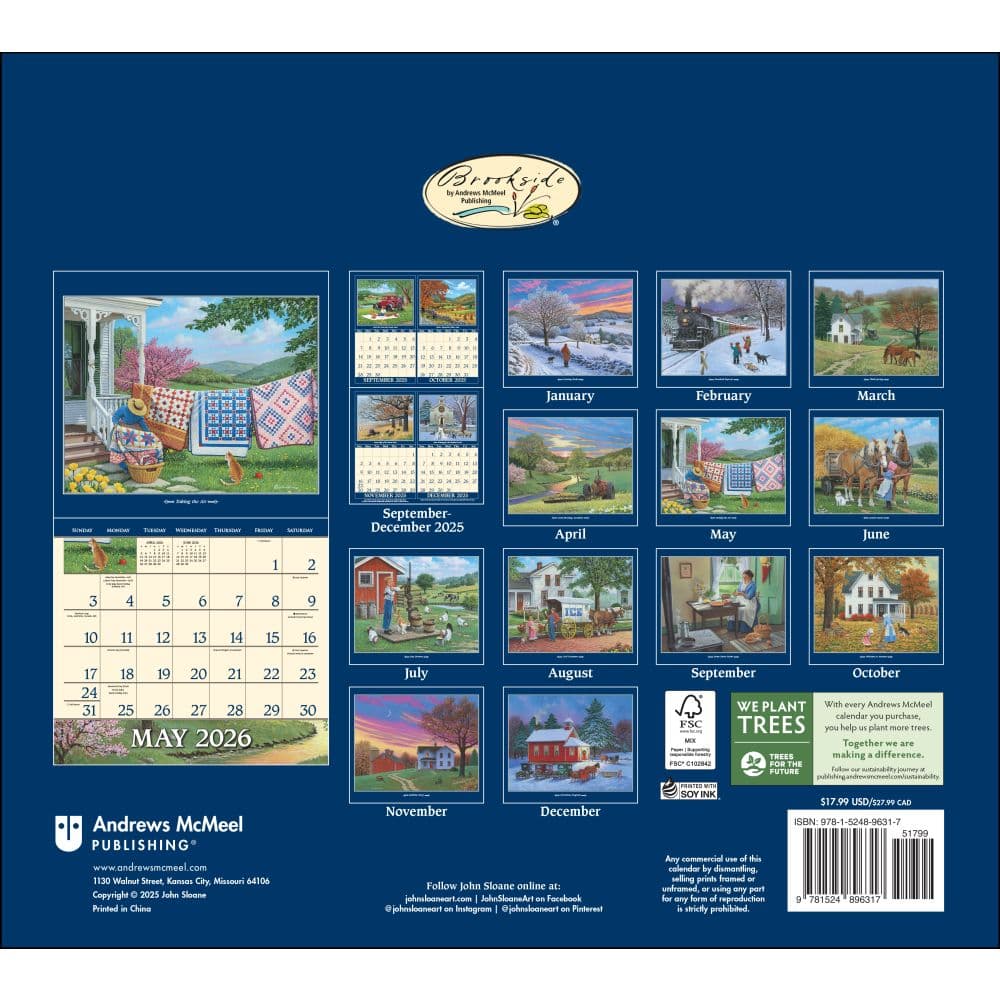 Country Seasons by John Sloane 2026 Wall Calendar First Alternate Image