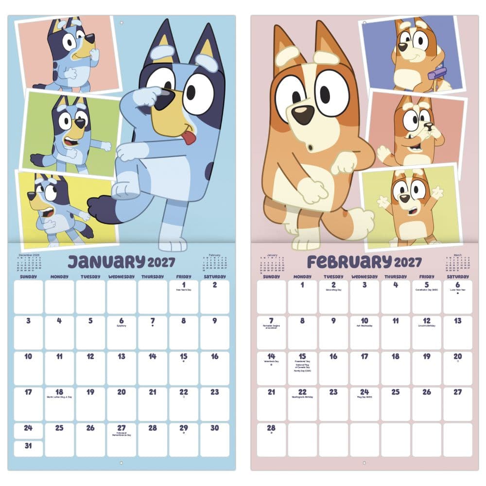 Bluey 2027 Wall Calendar Fifth Alternate Image
