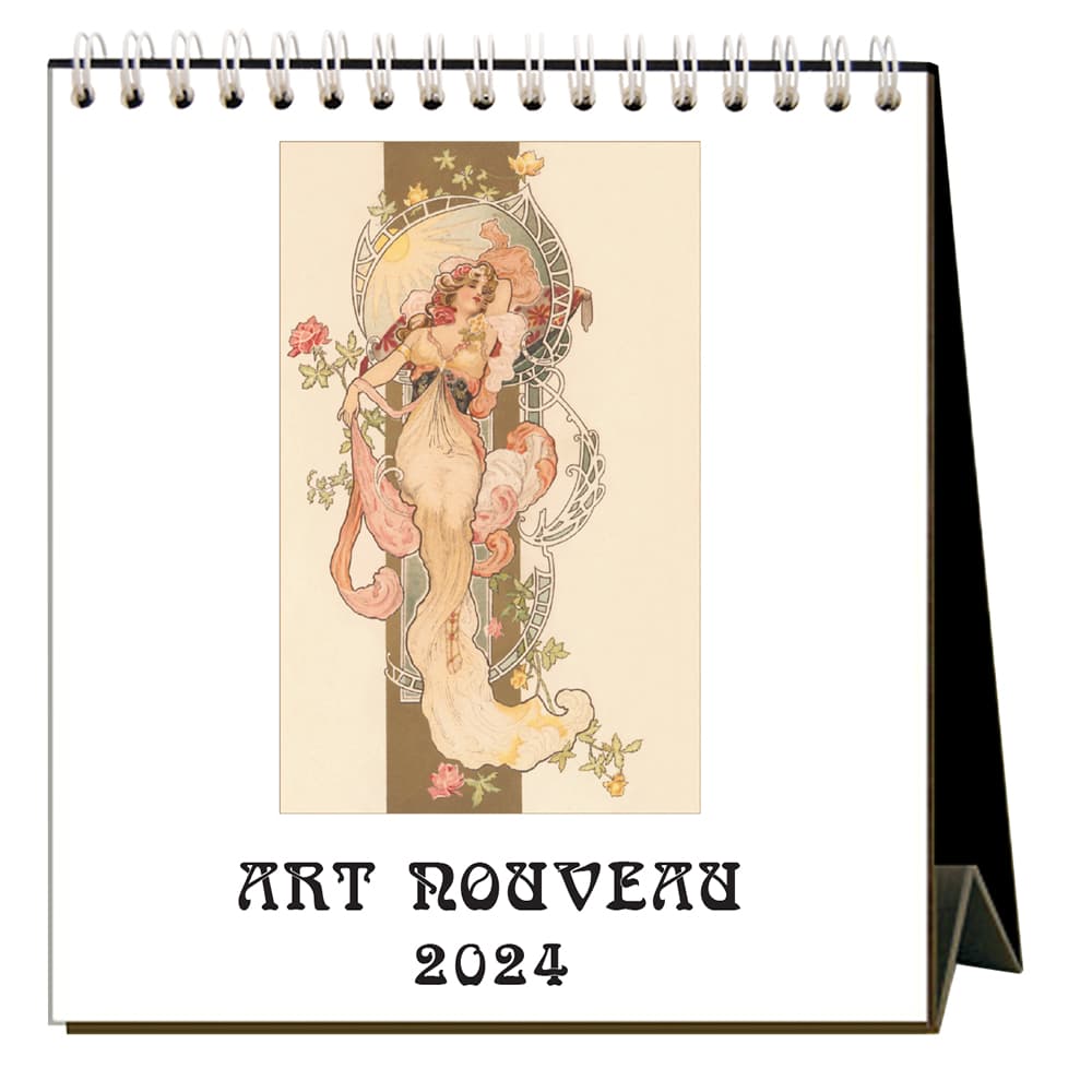 Art Nouveau 2024 Easel Desk Calendar