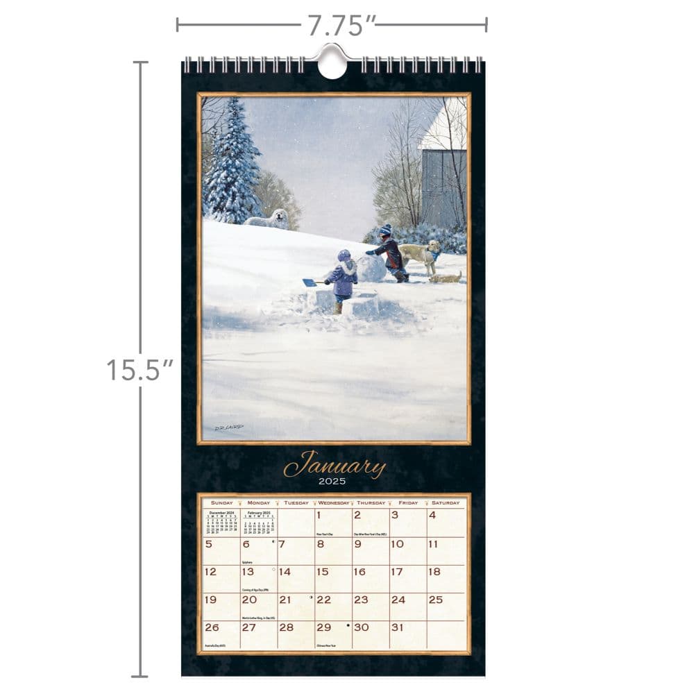 Treasured Times 2025 Vertical Wall Calendar by D.R. Laird_ALT5