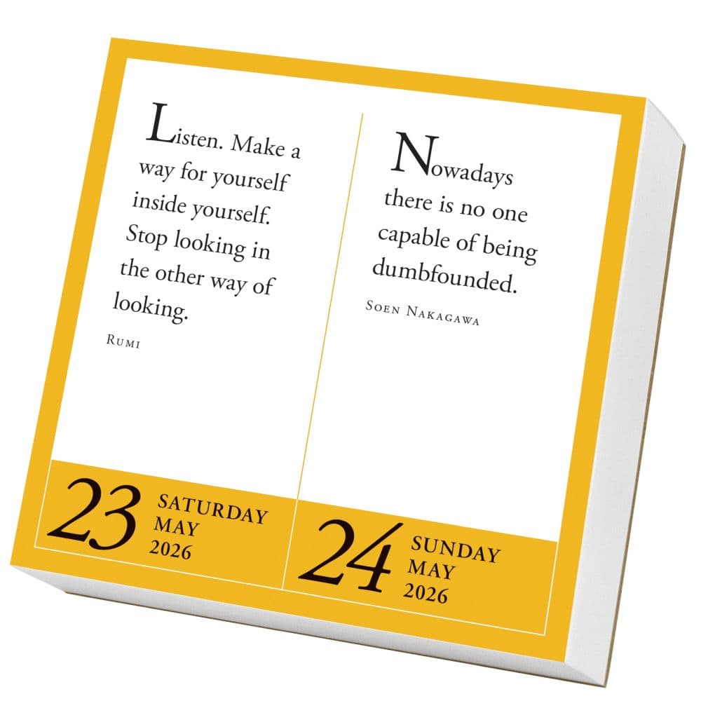 Zen 2026 Desk Calendar First Alternate Image