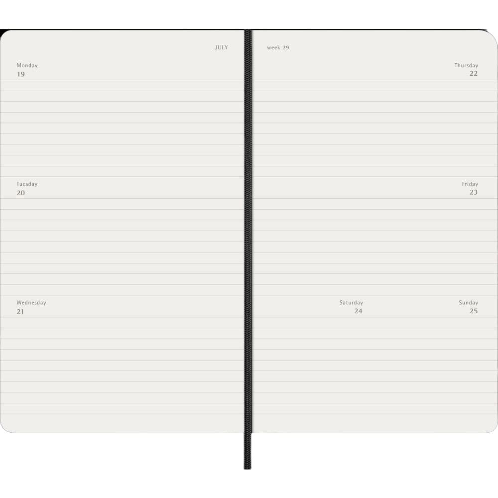Moleskine Black Large Soft Cover Horizontal 2027 Weekly Planner Third Alternate Image