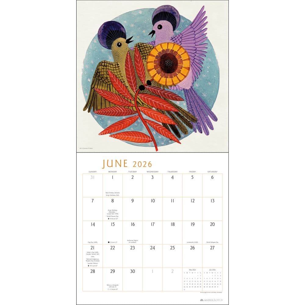Feathered Friends 2026 Wall Calendar Second Alternate Image