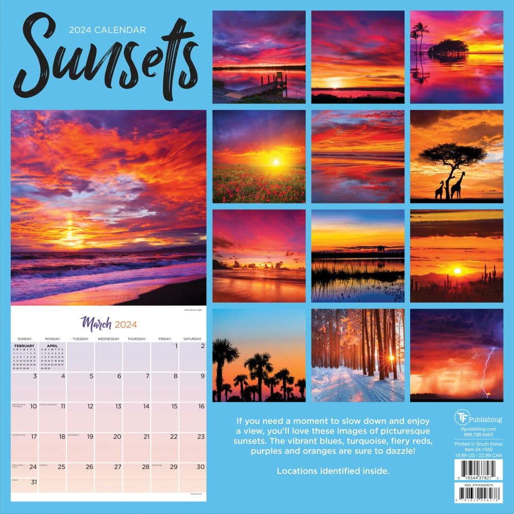 Sunsets 2024 Wall Calendar First Alternate Image width=&quot;1000&quot; height=&quot;1000&quot;