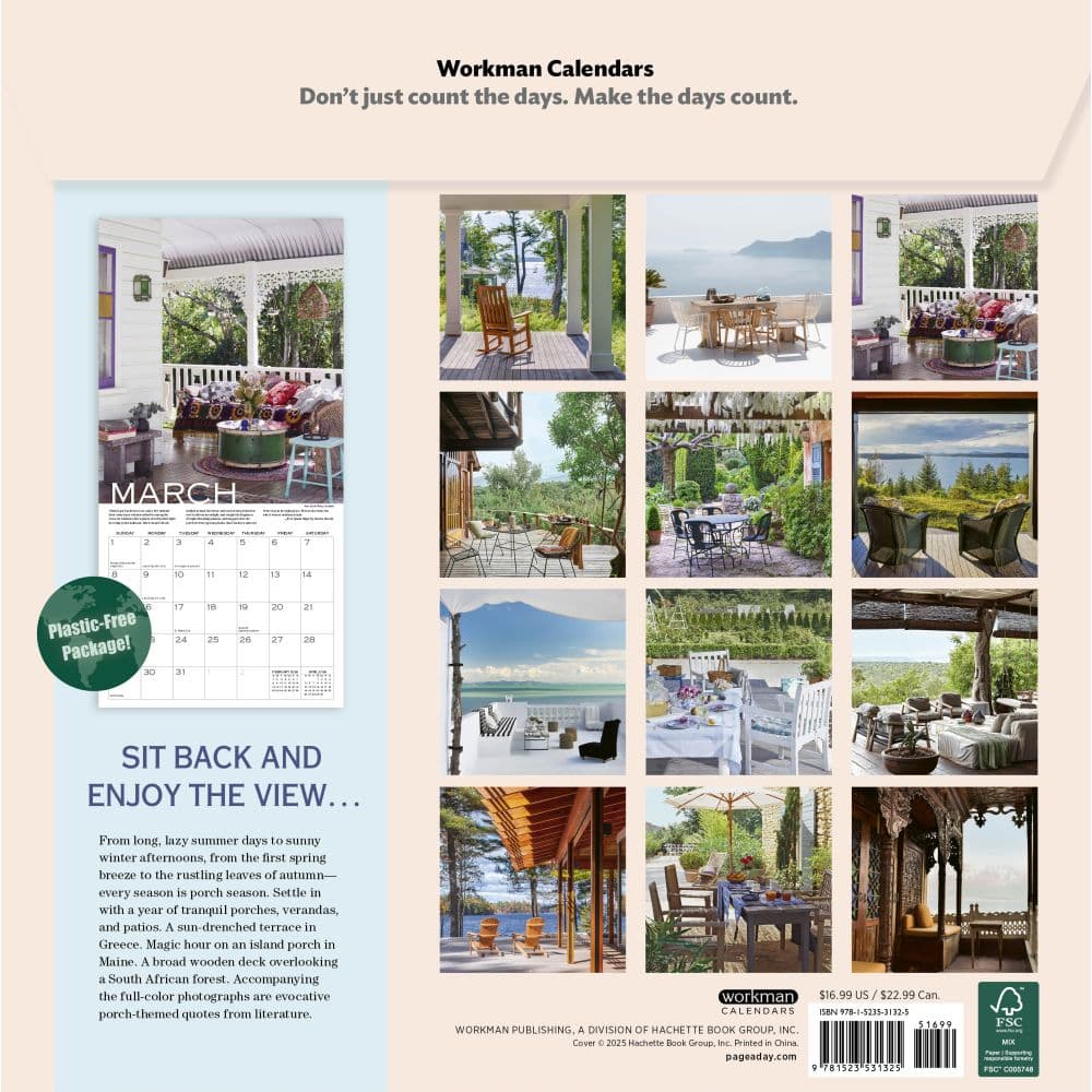 Out On The Porch 2026 Wall Calendar First Alternate Image