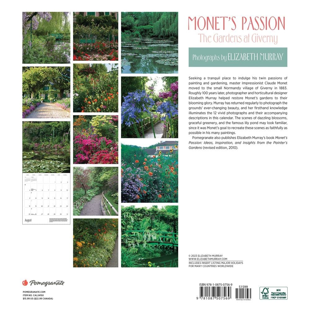 Monets Passion 2024 Wall Calendar_ALT1