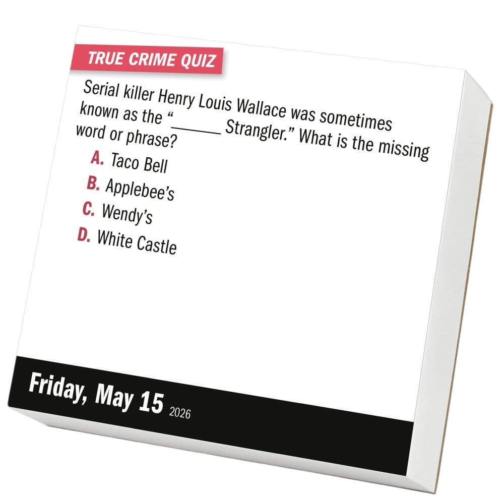 True Crime 2026 Desk Calendar Second Alternate Image