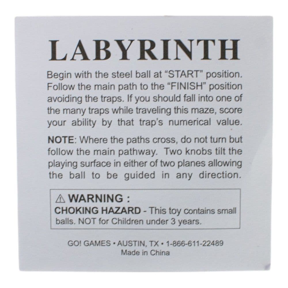 Wooden Labyrinth Game Seventh Alternate Image