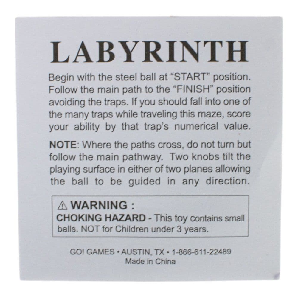 Labyrinth Game Tenth Alternate Image