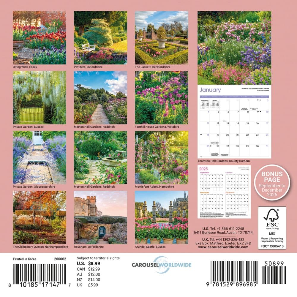 Gardens Special Value 2026 Mini Wall Calendar First Alternate Image