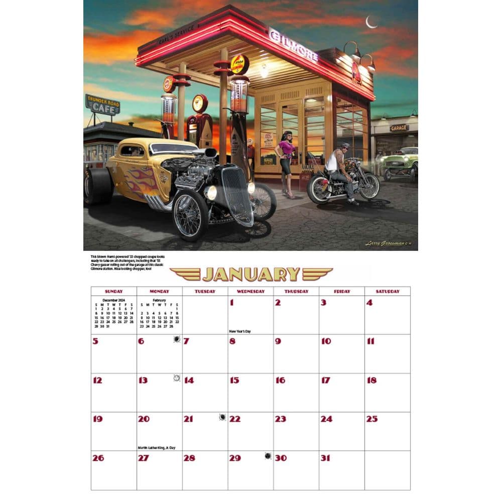 Hot Rods Grossman Art 2025 Wall Calendar Second Alternate Image width=&quot;1000&quot; height=&quot;1000&quot;