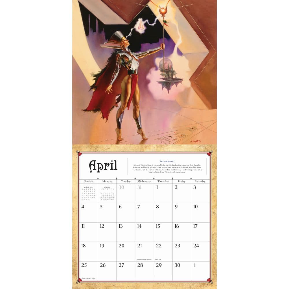 Boris Vallejo and Julie Bells Fantasy 2027 Wall Calendar Second Alternate Image