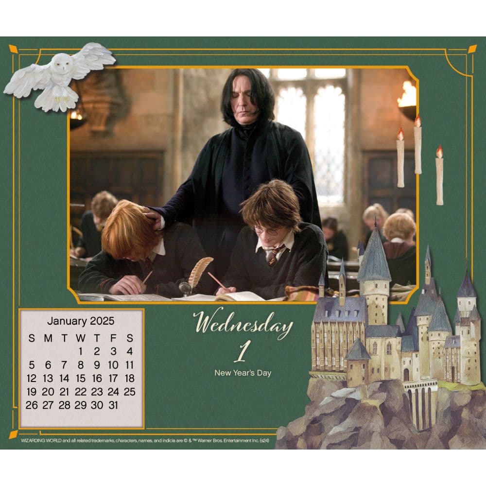 Harry Potter 2025 Desk Calendar Second Alternate Image width="1000" height="1000"