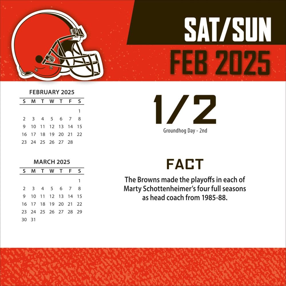 NFL Cleveland Browns 2025 Desk Calendar Second Alternate Image