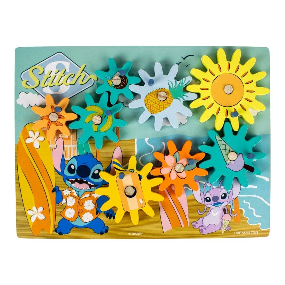 image Disney Stitch 8 Gear Wooden Puzzle Main Product Image