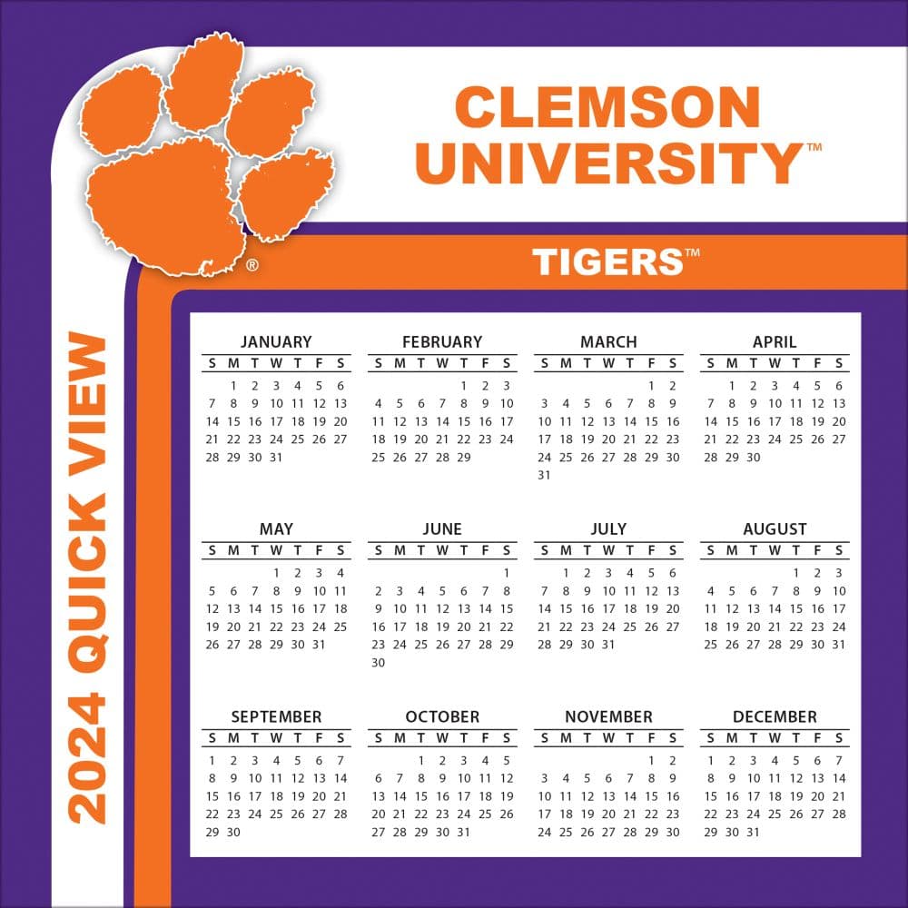 Clemson Tigers 2025 Desk Calendar