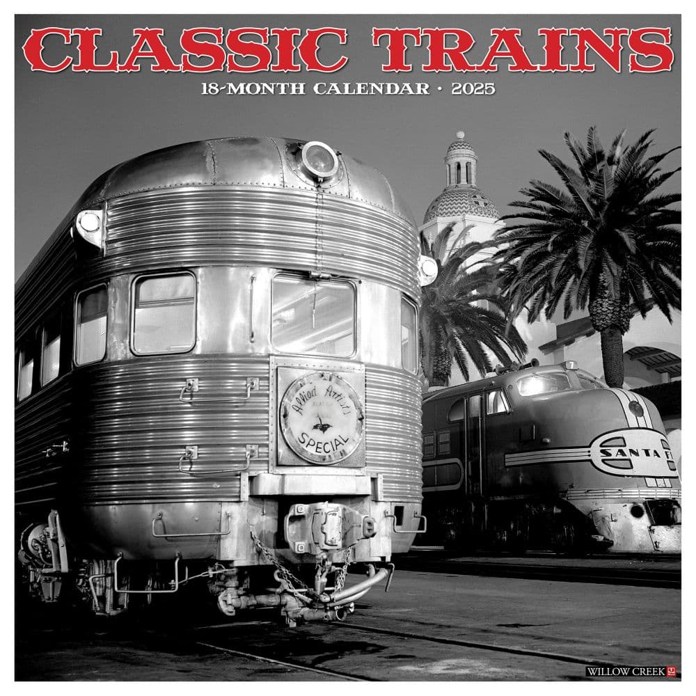 Trains Classic 2025 Wall Calendar  Main Image