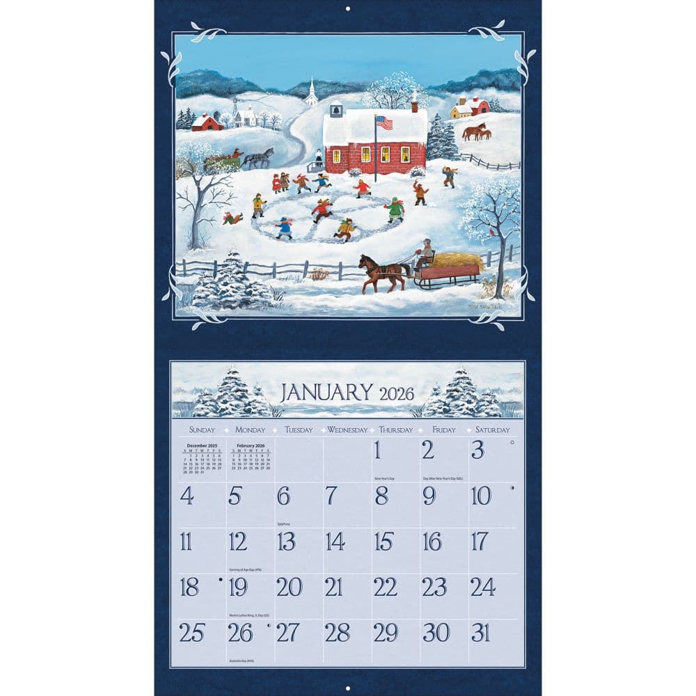 Lang Folk Art 2026 Wall Calendar by Mary Singleton_ALT1