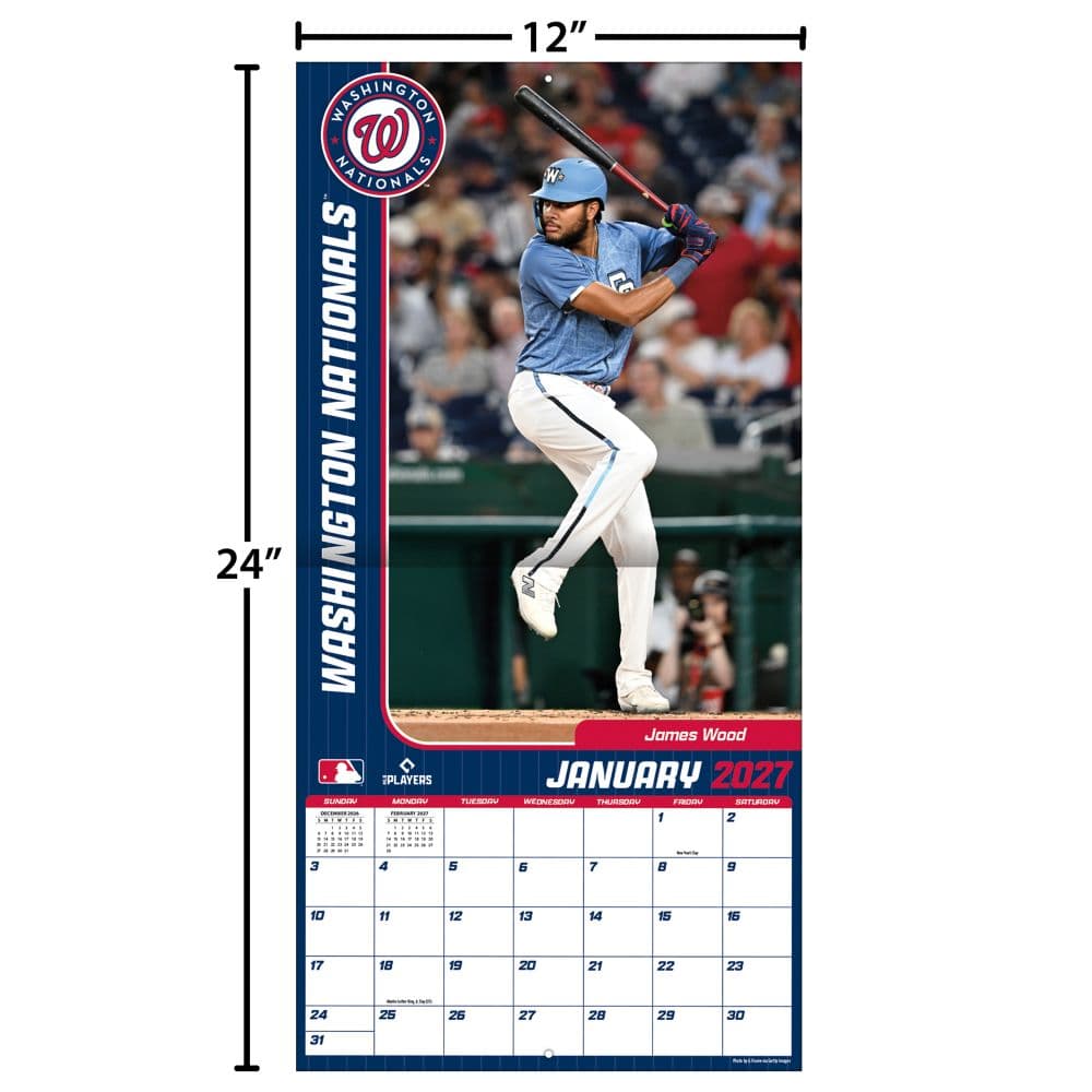 MLB Washington Nationals 2027 Wall Calendar Fourth Alternate Image