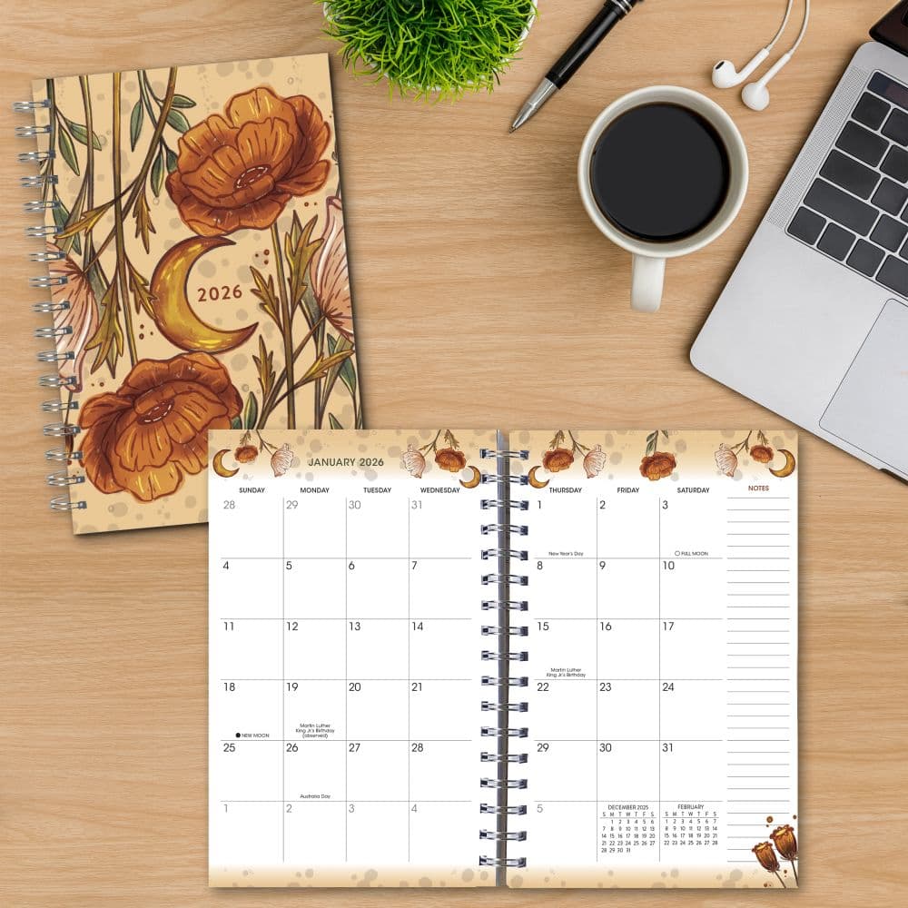 Designer Moonlit Poppies Weekly 2026 Planner Fourth Alternate Image