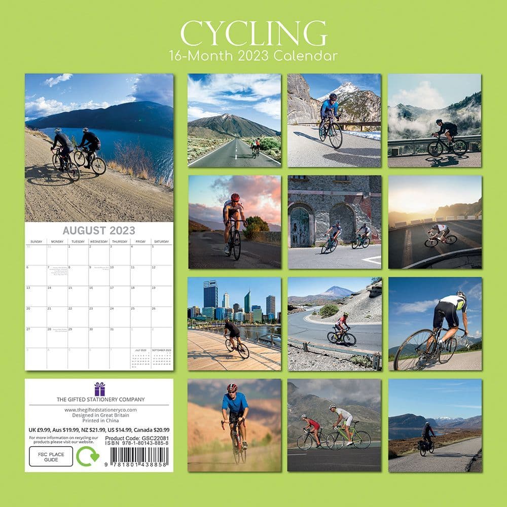 2023 Cycling Calendar Cycling 2023 Wall Calendar - Calendars.com