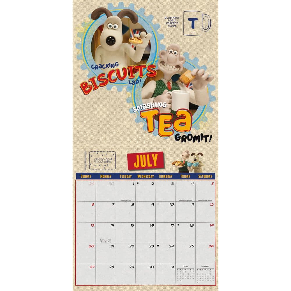 Wallace and Gromit 2025 Wall Calendar