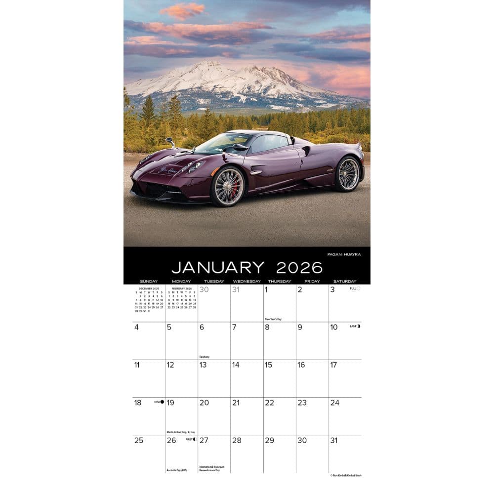 Dream Cars 2026 Mini Wall Calendar Second Alternate Image